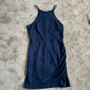 Velvet dress in blue